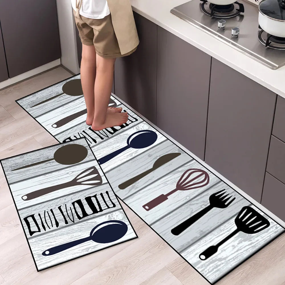 Non-Slip Kitchen Mat Set – Versatile Rugs for Entry, Hallway, Bathroom, and Living Room.