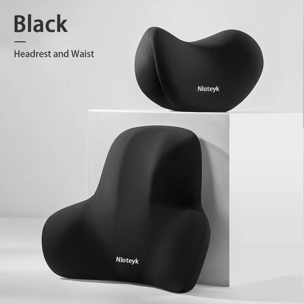 Memory Foam Car Pillow – Neck & Lumbar Support for Stress-Free Travel