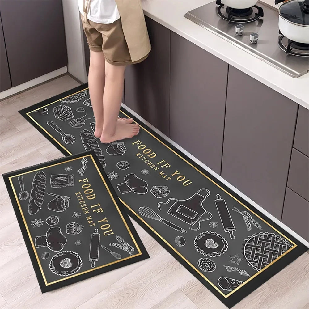 Non-Slip Kitchen Mat Set – Versatile Rugs for Entry, Hallway, Bathroom, and Living Room.