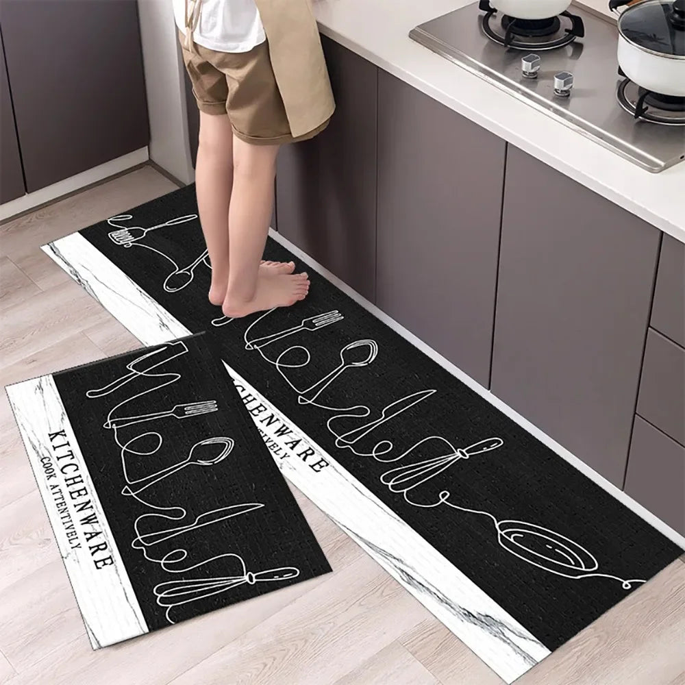 Non-Slip Kitchen Mat Set – Versatile Rugs for Entry, Hallway, Bathroom, and Living Room.