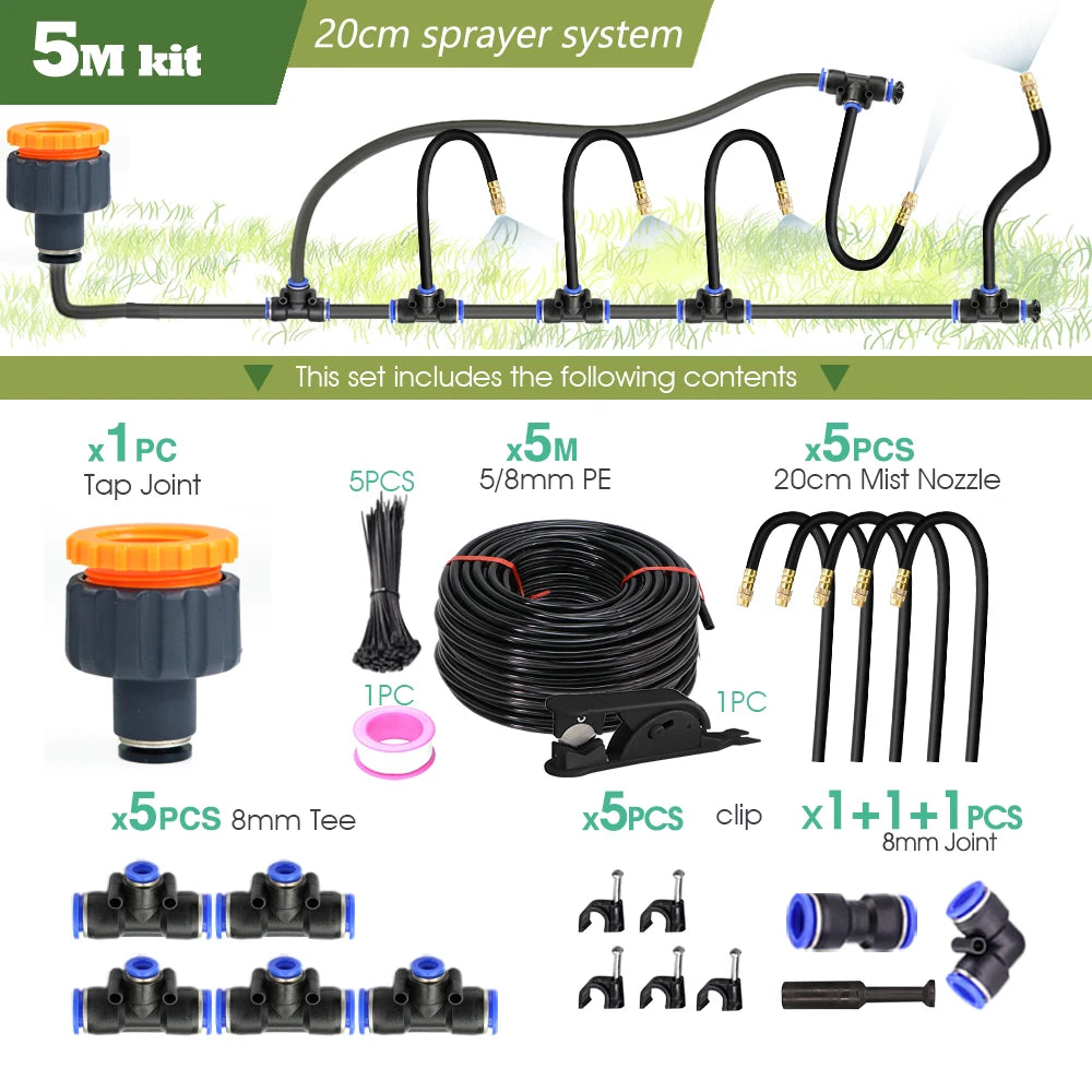 Misting System: Flexible, Cooling & Perfect for Your Garden!
