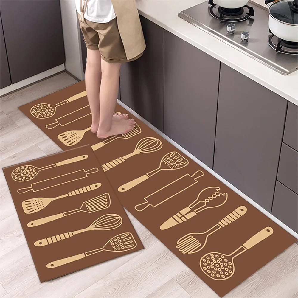 Non-Slip Kitchen Mat Set – Versatile Rugs for Entry, Hallway, Bathroom, and Living Room.