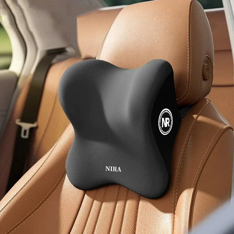 Memory Foam Car Pillow – Headrest & Lumbar Support for Ultimate Comfort