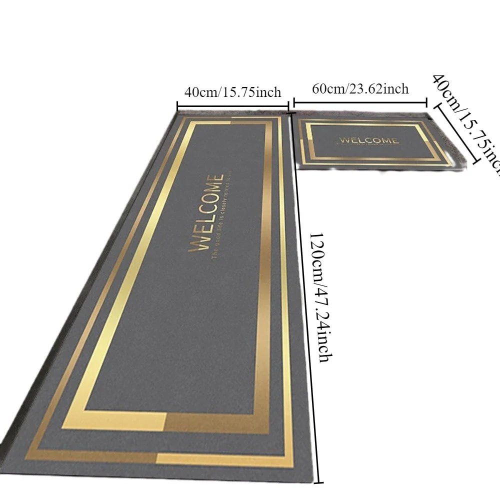 Non-Slip Kitchen Mat Set – Versatile Rugs for Entry, Hallway, Bathroom, and Living Room.