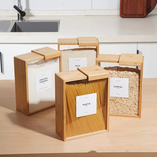 Bamboo Cereal Dispenser – Kitchen & Pantry Organizer