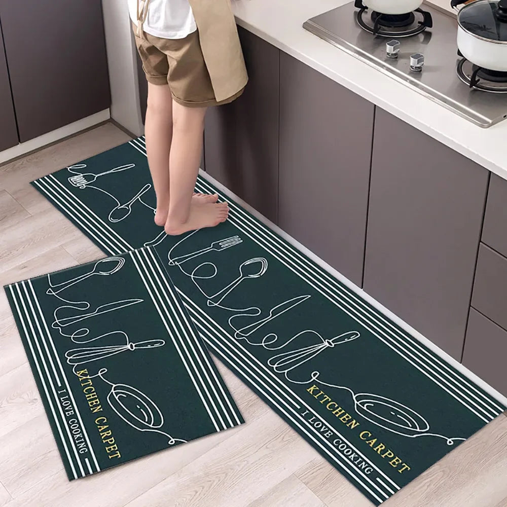 Non-Slip Kitchen Mat Set – Versatile Rugs for Entry, Hallway, Bathroom, and Living Room.