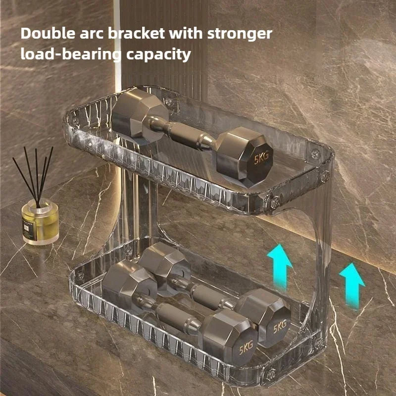 Double-Layer Bathroom Organizer – Stylish, Space-Saving & Multi-Purpose Storage