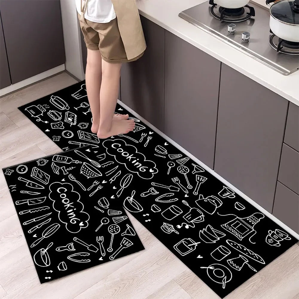Non-Slip Kitchen Mat Set – Versatile Rugs for Entry, Hallway, Bathroom, and Living Room.