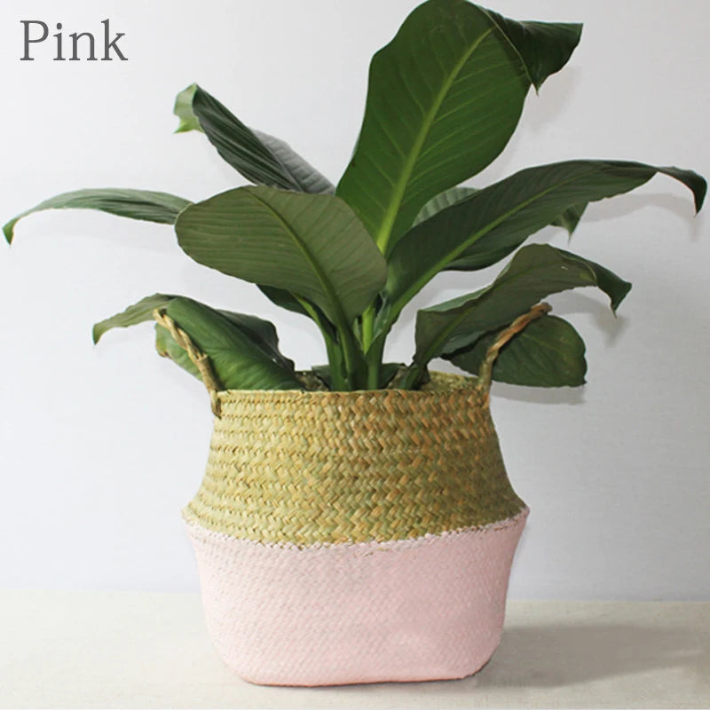 Foldable Woven Baskets with Handles