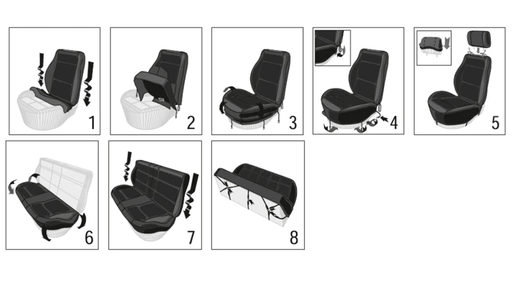 AUTO PLUS Universal Car Seat Covers – Fit for Cars, SUVs & Trucks