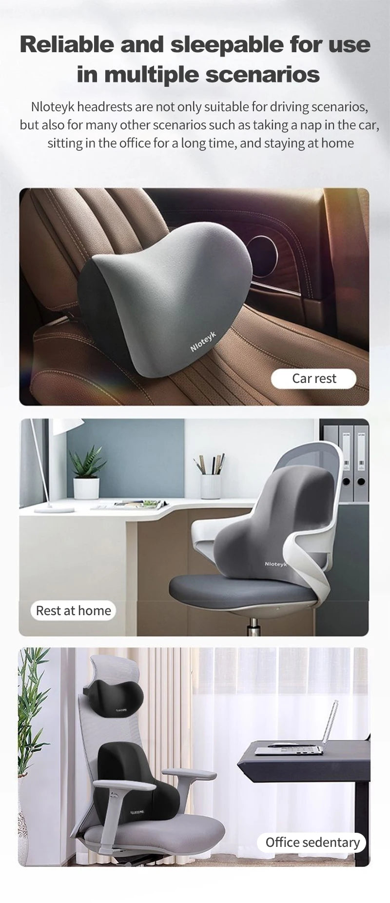 Memory Foam Car Pillow – Neck & Lumbar Support for Stress-Free Travel