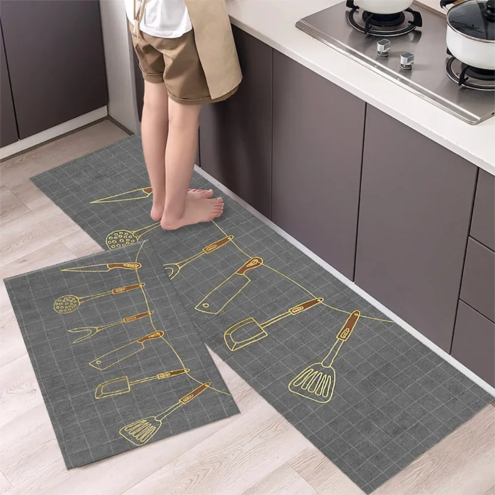 Non-Slip Kitchen Mat Set – Versatile Rugs for Entry, Hallway, Bathroom, and Living Room.