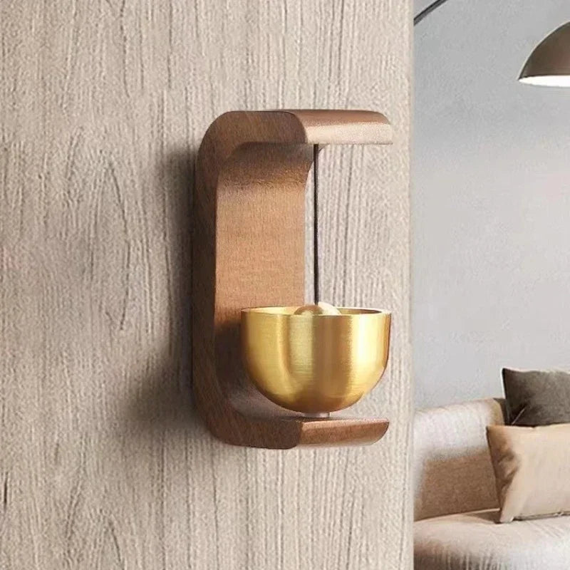 Japanese Wooden Wind Chimes – Elegant Wireless Doorbell & Decorative Hanging for Your Home!