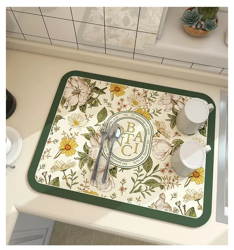 Multi-Color Diatomite Placemat – Quick-Drying, Absorbent, and Non-Slip!