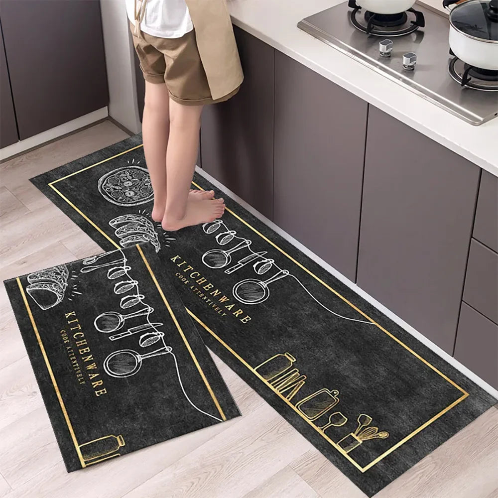 Non-Slip Kitchen Mat Set – Versatile Rugs for Entry, Hallway, Bathroom, and Living Room.