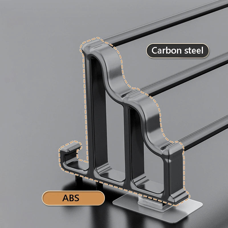 Self-Adhesive 3-Rod Towel Rack – Space-Saving Bathroom Organizer!