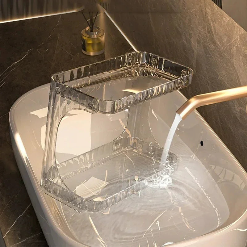 Double-Layer Bathroom Organizer – Stylish, Space-Saving & Multi-Purpose Storage
