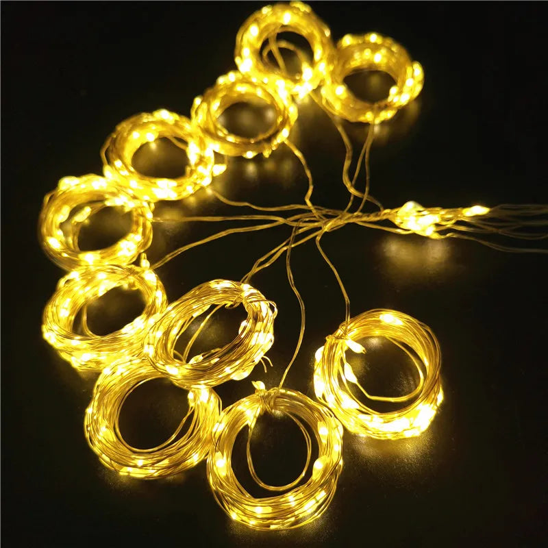 6M USB LED Fairy Curtain Lights – Festive Glow for Holidays!