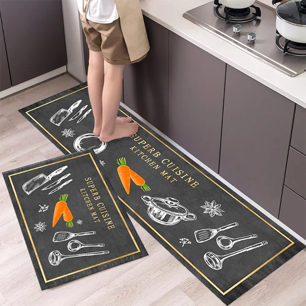Non-Slip Kitchen Mat Set – Versatile Rugs for Entry, Hallway, Bathroom, and Living Room.