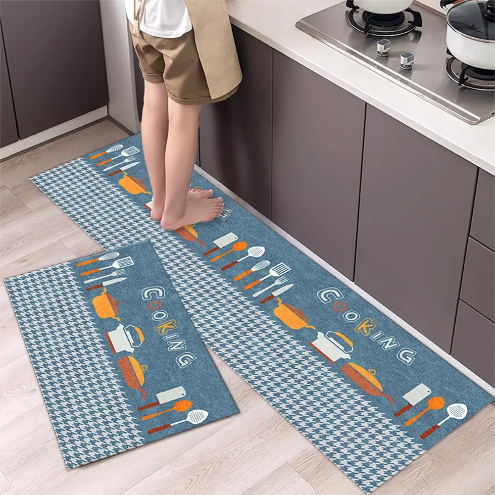 Non-Slip Kitchen Mat Set – Versatile Rugs for Entry, Hallway, Bathroom, and Living Room.