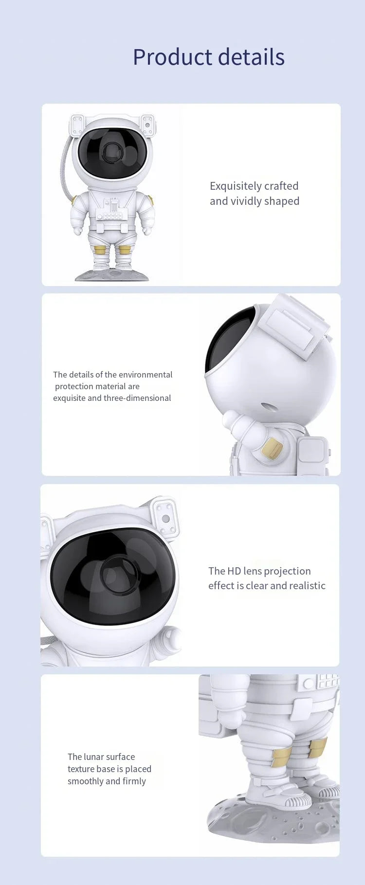 Astronaut Galaxy Star Projector – Night Light for Home, Bedroom, and Christmas Gifts