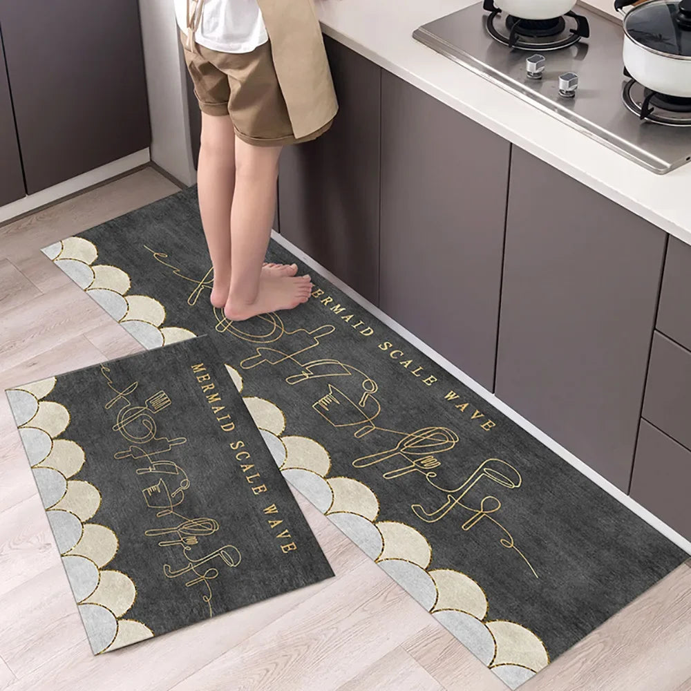 Non-Slip Kitchen Mat Set – Versatile Rugs for Entry, Hallway, Bathroom, and Living Room.