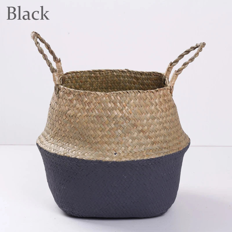 Foldable Woven Baskets with Handles
