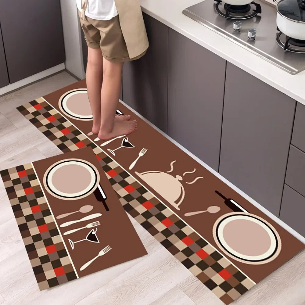 Non-Slip Kitchen Mat Set – Versatile Rugs for Entry, Hallway, Bathroom, and Living Room.