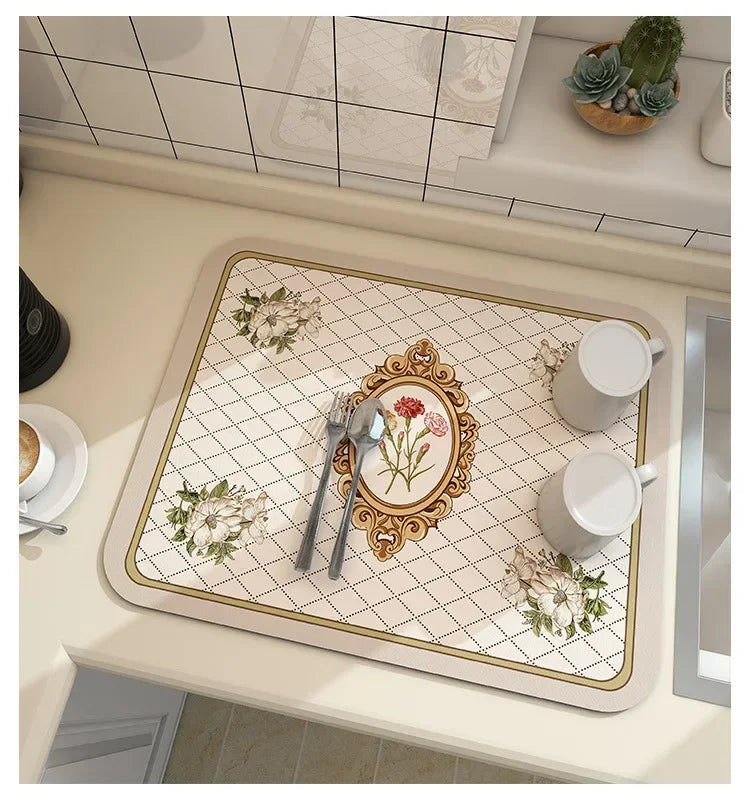 Multi-Color Diatomite Placemat – Quick-Drying, Absorbent, and Non-Slip!