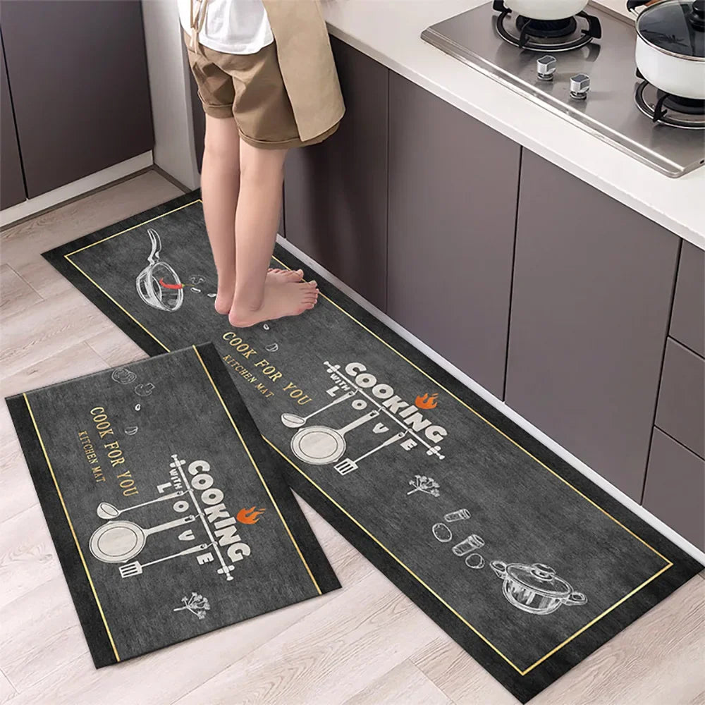 Non-Slip Kitchen Mat Set – Versatile Rugs for Entry, Hallway, Bathroom, and Living Room.