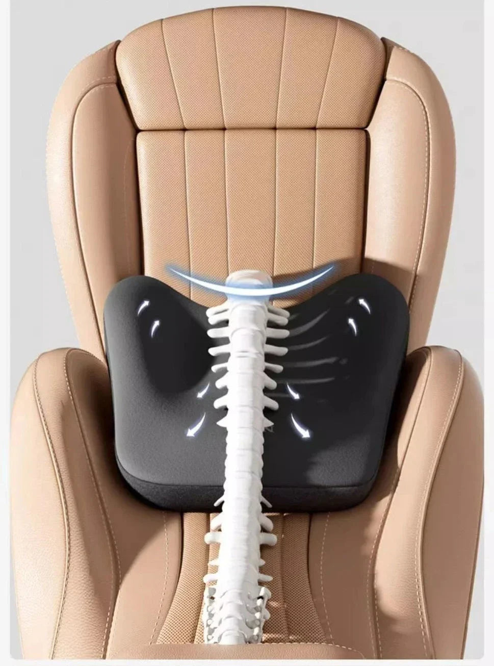 Memory Foam Car Pillow – Headrest & Lumbar Support for Ultimate Comfort