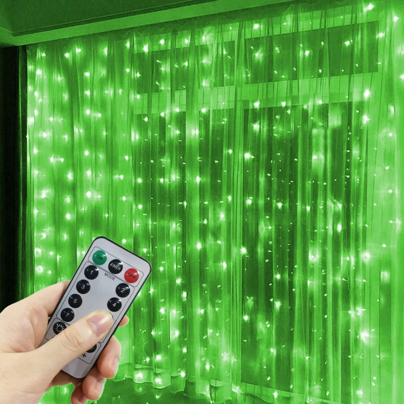 6M USB LED Fairy Curtain Lights – Festive Glow for Holidays!