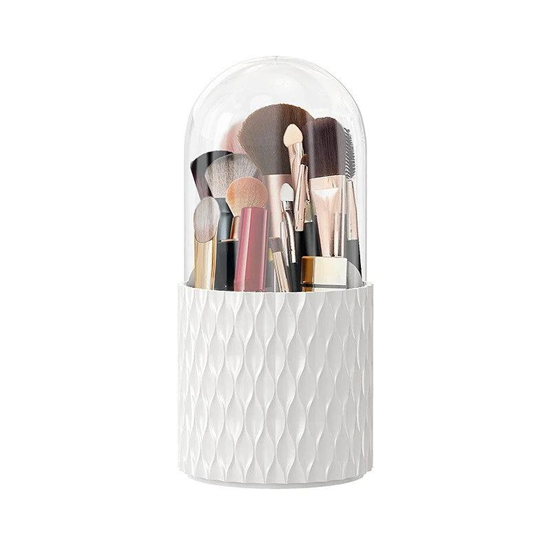 Rotary Lid Makeup Brush Barrel – Stylish, Dustproof & Multi-Purpose Storage