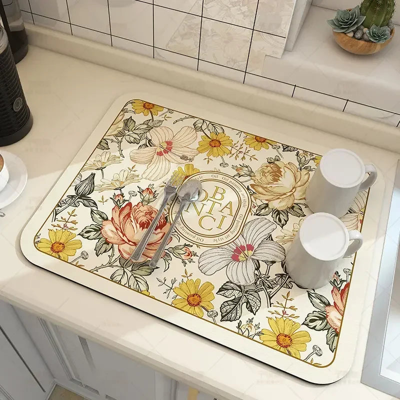 Multi-Color Diatomite Placemat – Quick-Drying, Absorbent, and Non-Slip!