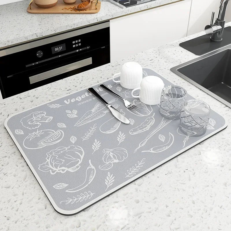Multi-Color Diatomite Placemat – Quick-Drying, Absorbent, and Non-Slip!