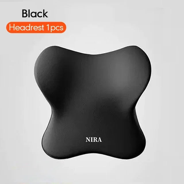 Memory Foam Car Pillow – Headrest & Lumbar Support for Ultimate Comfort