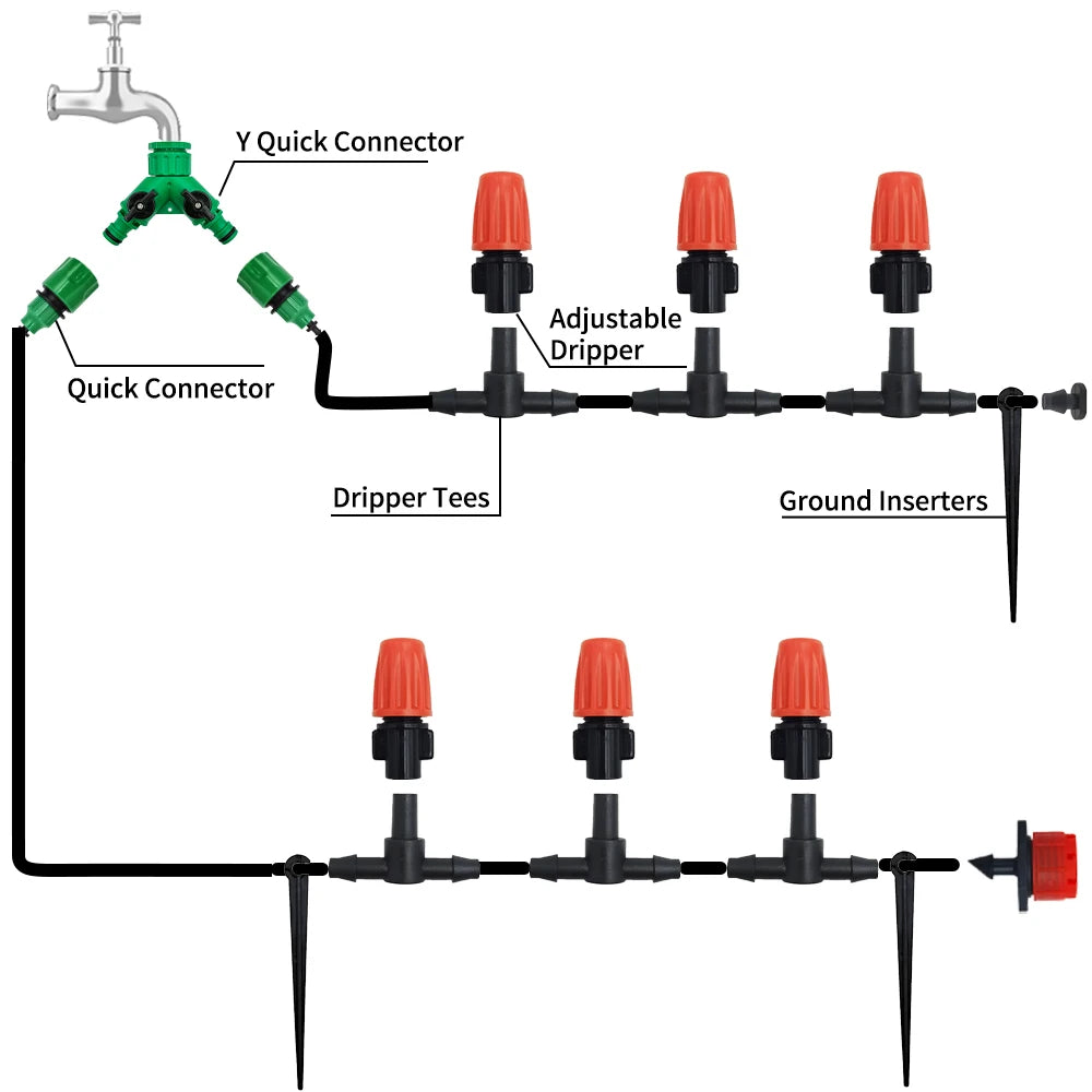 Effortless Drip Irrigation: Adjustable, Automatic & Water-Saving!
