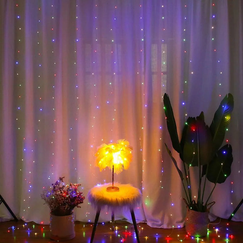 6M USB LED Fairy Curtain Lights – Festive Glow for Holidays!
