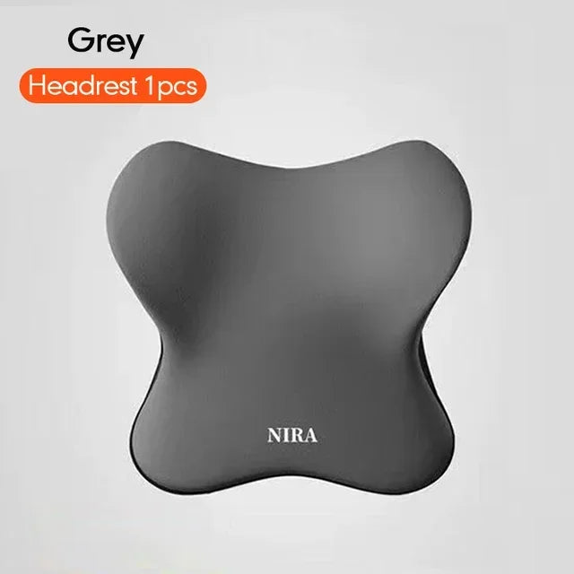Memory Foam Car Pillow – Headrest & Lumbar Support for Ultimate Comfort