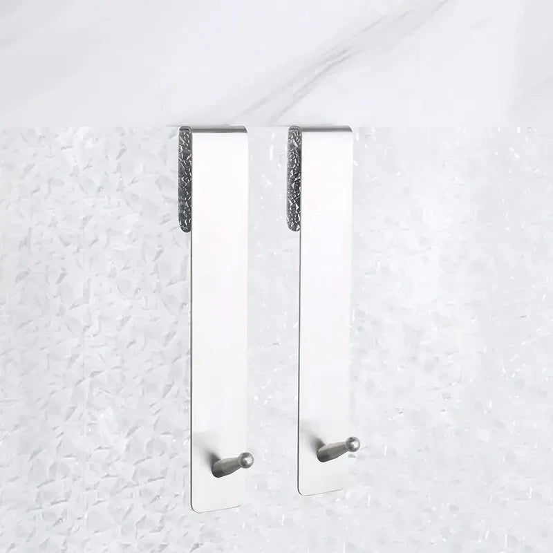 Stainless Steel Glass Door Hook - Non-Perforated & Detachable