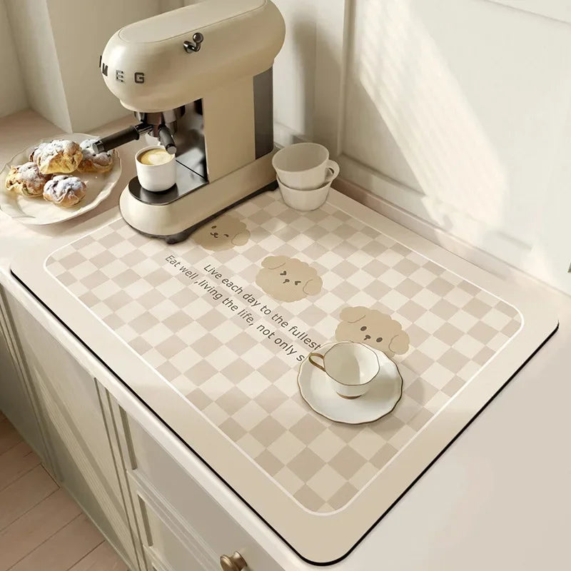 Multi-Color Diatomite Placemat – Quick-Drying, Absorbent, and Non-Slip!