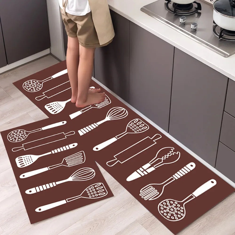 Non-Slip Kitchen Mat Set – Versatile Rugs for Entry, Hallway, Bathroom, and Living Room.
