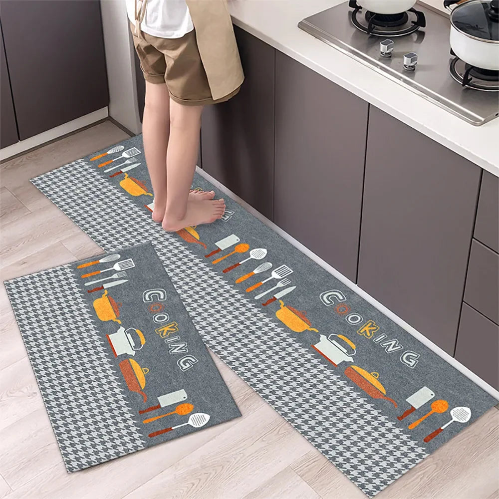 Non-Slip Kitchen Mat Set – Versatile Rugs for Entry, Hallway, Bathroom, and Living Room.