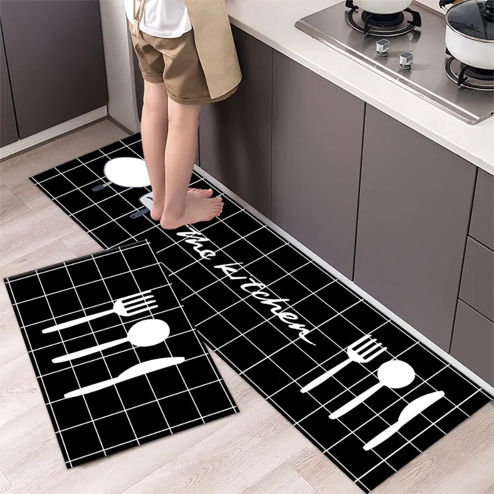Non-Slip Kitchen Mat Set – Versatile Rugs for Entry, Hallway, Bathroom, and Living Room.