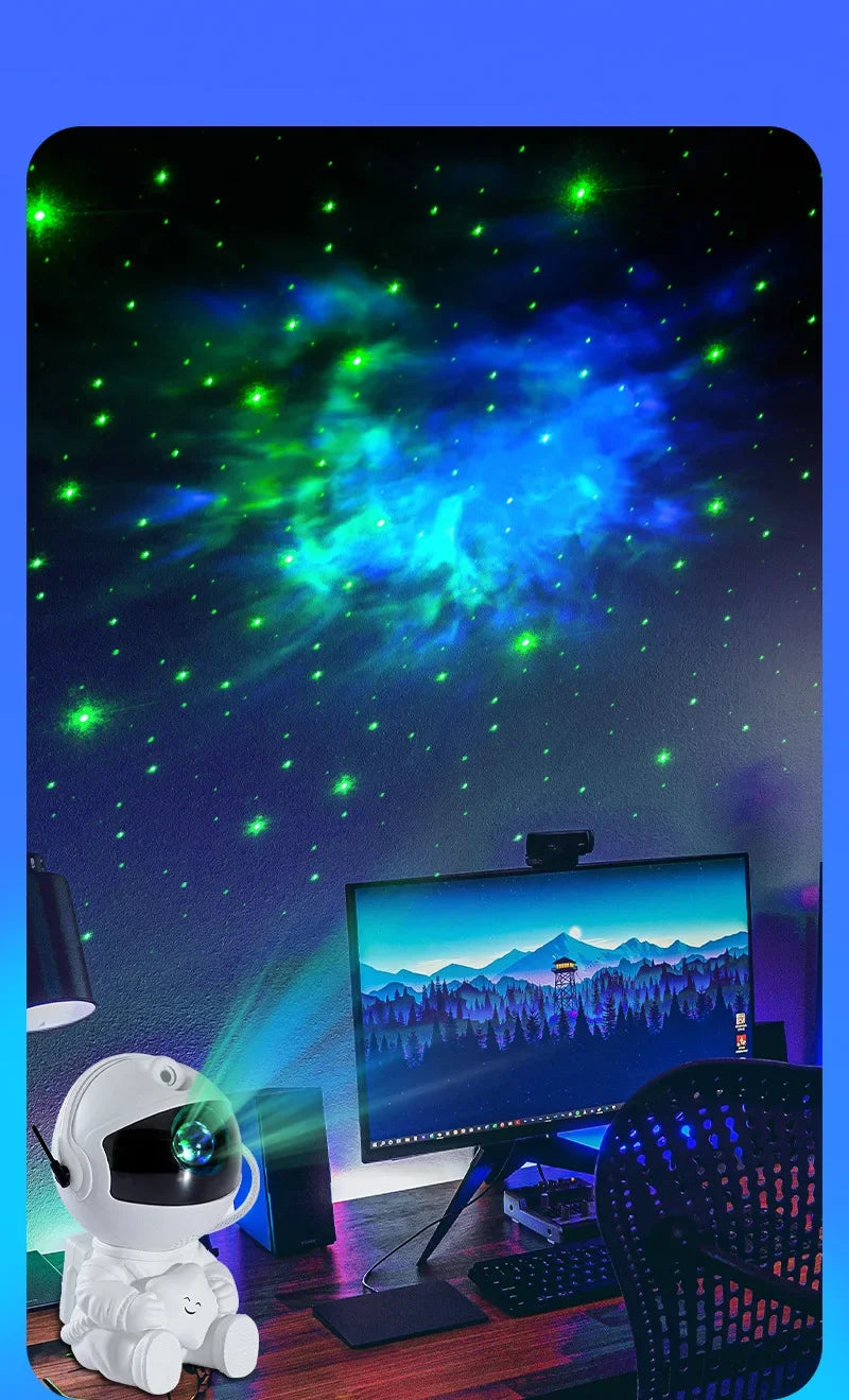 Astronaut Galaxy Star Projector – Night Light for Home, Bedroom, and Christmas Gifts