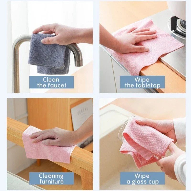 Reusable Microfiber Cleaning Towels – Eco-Friendly Paper Towel Alternative