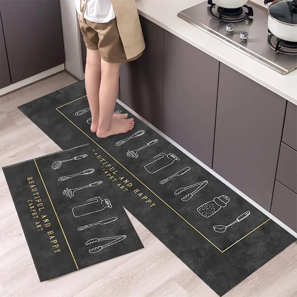 Non-Slip Kitchen Mat Set – Versatile Rugs for Entry, Hallway, Bathroom, and Living Room.