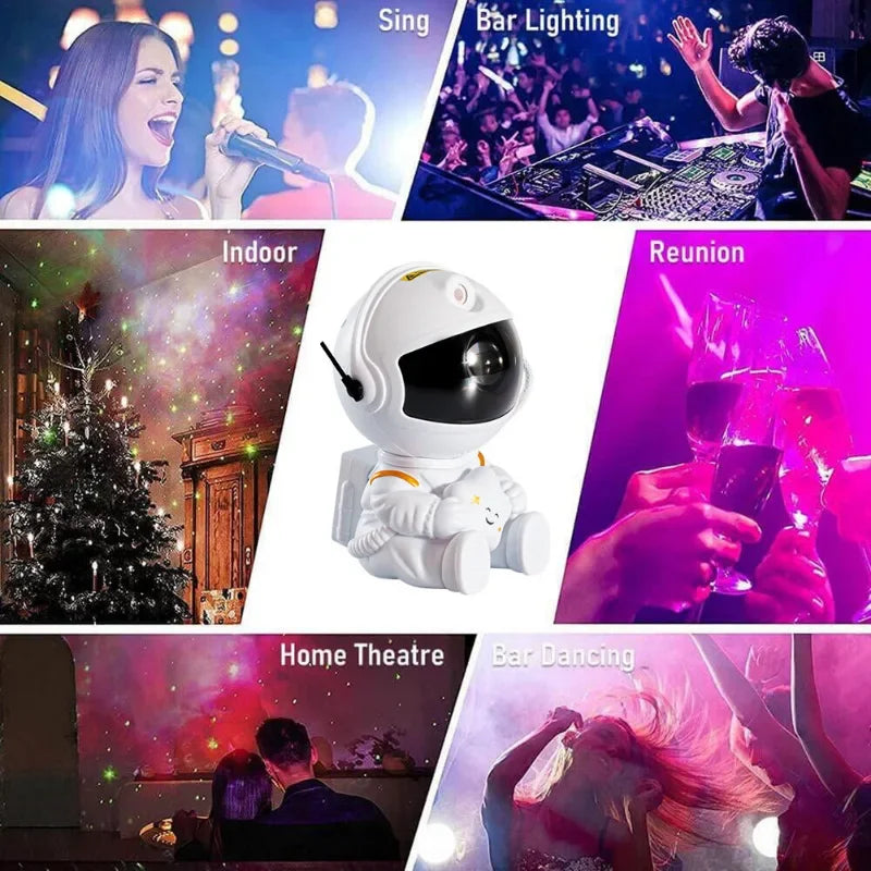 Astronaut Galaxy Star Projector – Night Light for Home, Bedroom, and Christmas Gifts