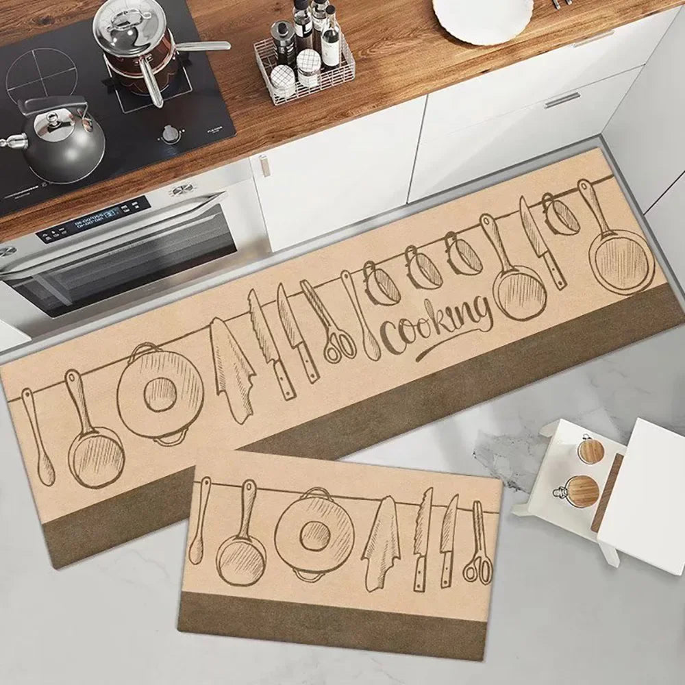 Non-Slip Kitchen Mat Set – Versatile Rugs for Entry, Hallway, Bathroom, and Living Room.