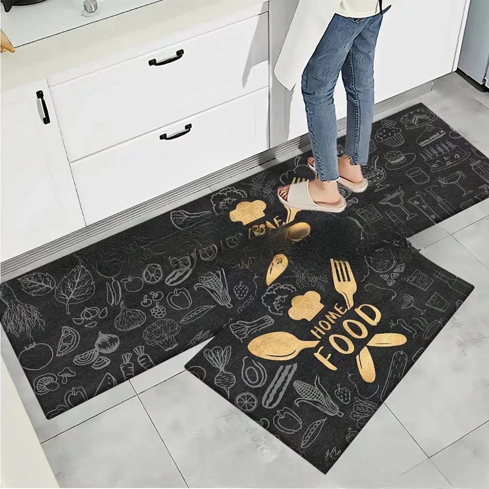 Non-Slip Kitchen Mat Set – Versatile Rugs for Entry, Hallway, Bathroom, and Living Room.